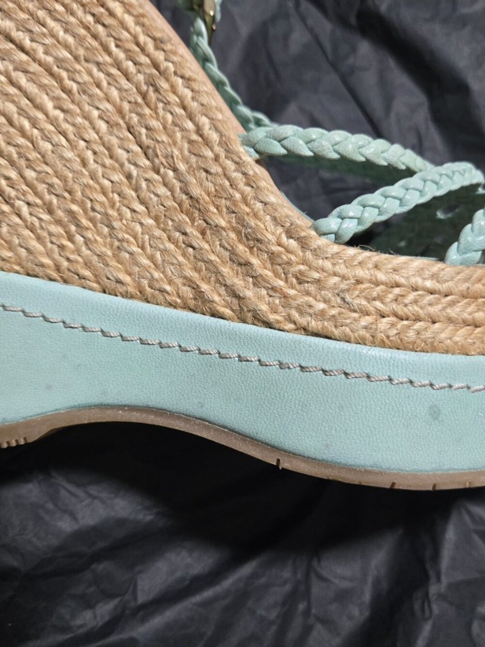 Palomitas by Paloma Barceló Mint Braided Platform Espadrille Wedge Sandals EU 40 - Picture 8 of 16